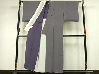 平和屋着物▽江戸小紋　彫士：双光・染士：伊智郎　単衣　行儀　丹後ちりめん　反端付き　正絹　逸品　AAAZ9654fy