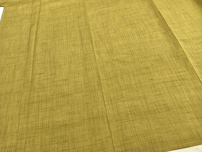 平和屋着物▽上質な紬 　単衣　格子 　正絹　逸品　未使用　AAAZ9658fy
