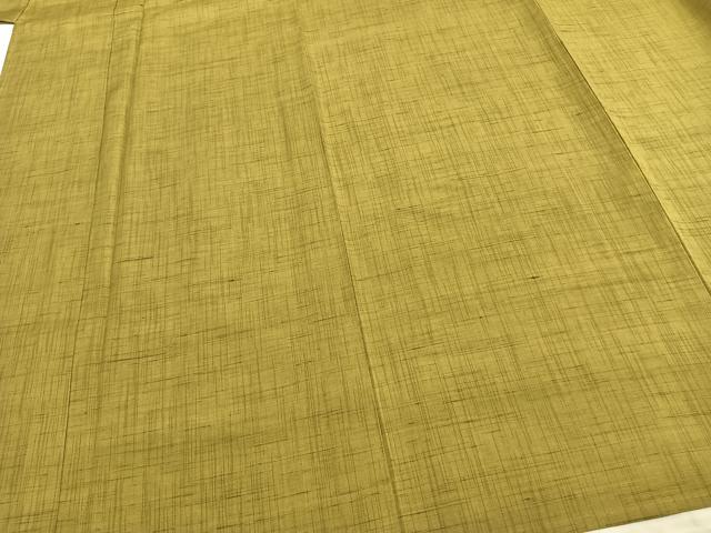 平和屋着物▽上質な紬 　単衣　格子 　正絹　逸品　未使用　AAAZ9658fy