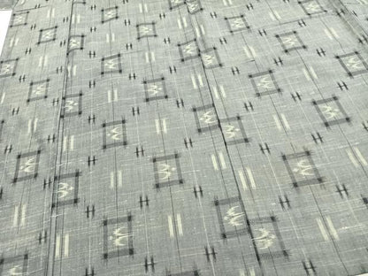 平和屋着物▽上質な紬 単衣 琉球絣文様 正絹 逸品 AAAZ9660fy