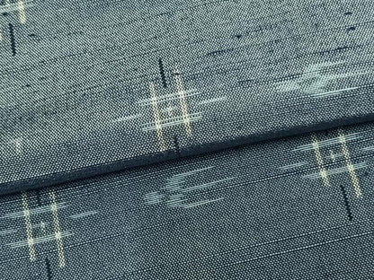平和屋着物▽上質な紬　単衣　絣柄　正絹　逸品　AAAZ9662fy