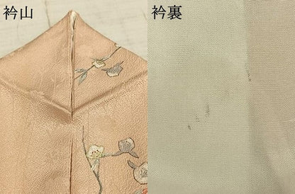平和屋着物▽上質な小紋 単衣 枝花文 金銀彩 正絹 逸品 AAAZ9667fy