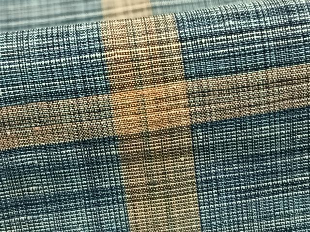 平和屋着物▽上質な紬 単衣 格子 正絹 逸品 未使用 AAAZ9668fy