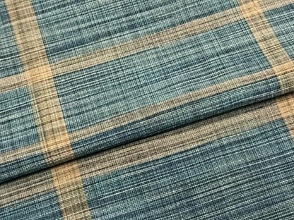 平和屋着物▽上質な紬 単衣 格子 正絹 逸品 未使用 AAAZ9668fy