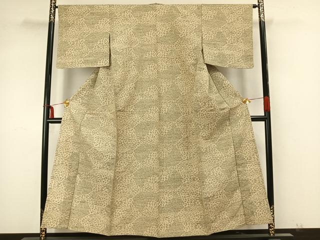 平和屋着物▽上質な紬 単衣 花尽くし 正絹 逸品 AAAZ9669fy