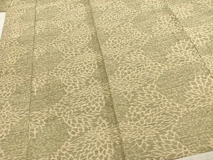 平和屋着物▽上質な紬 単衣 花尽くし 正絹 逸品 AAAZ9669fy