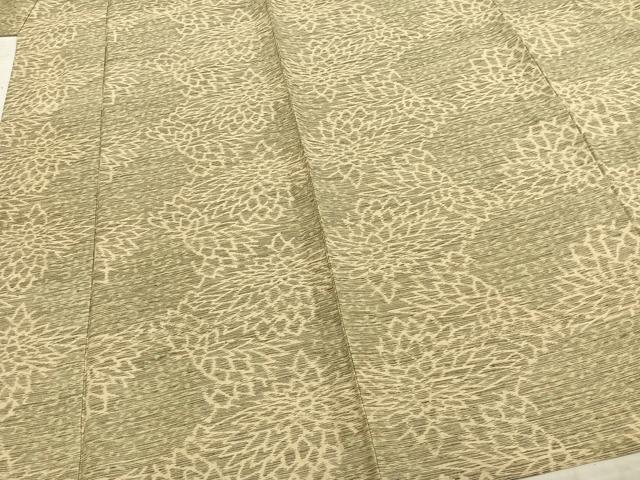 平和屋着物▽上質な紬 単衣 花尽くし 正絹 逸品 AAAZ9669fy