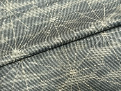 平和屋着物▽上質な紬 単衣 麻の葉文様 正絹 逸品 AAAZ9674fy