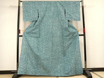 平和屋着物▽本塩沢 単衣 蝶尽くし 正絹 逸品 AAAZ9677fy
