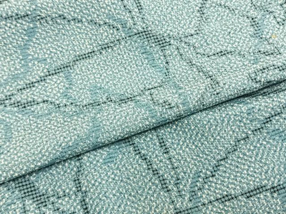 平和屋着物▽本塩沢 単衣 蝶尽くし 正絹 逸品 AAAZ9677fy