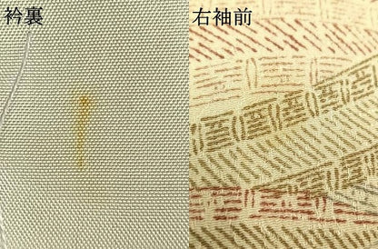 平和屋着物▽上質な小紋 単衣 渡橋 正絹 逸品 AAAZ9678fy