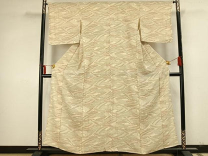 平和屋着物▽上質な小紋 単衣 渡橋 正絹 逸品 AAAZ9678fy