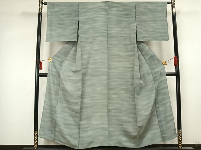 平和屋着物▽虹色創家 本郷大田子 小紋 単衣 霞文 暈し染め 正絹 逸品 AAAZ9679fy