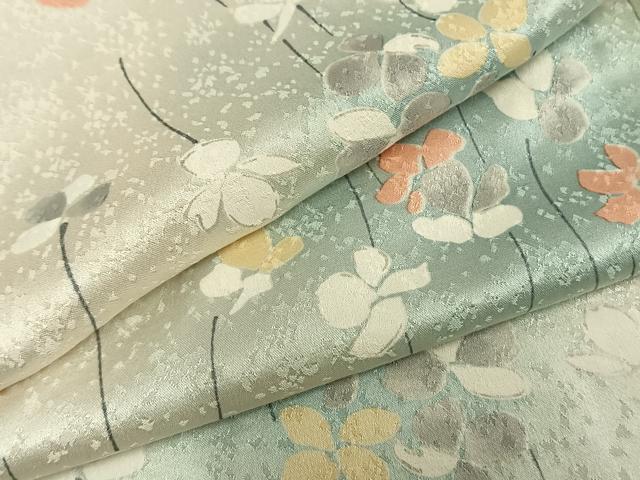 平和屋着物▽上質な小紋 単衣 舞花文 暈し染め 正絹 逸品 AAAZ9680fy