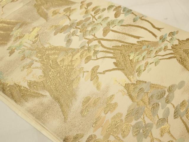 平和屋着物◎六通柄袋帯 枝松文 金糸 正絹 逸品 AAAZ9848tn