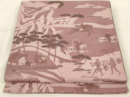 平和屋着物◎全通柄袋帯 狩猟文 正絹 逸品 AAAZ9854tn