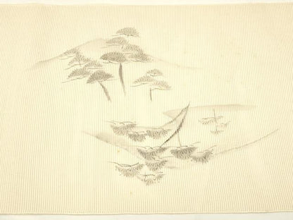 平和屋着物＊夏物 名古屋帯 反物 絽綴れ 手描き 風景文 正絹 逸品 未使用 AAAZ9917ay