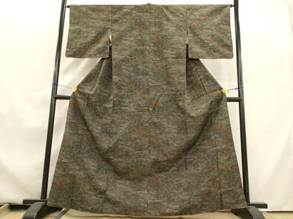 平和屋着物■上質な紬 霞樹林文 正絹 逸品 AABA0036br