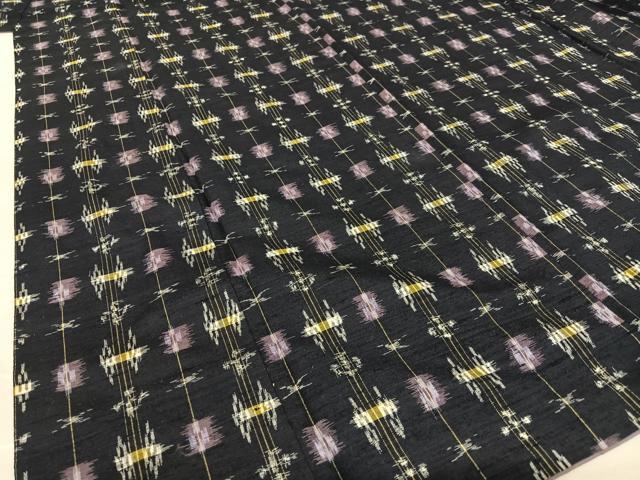 平和屋着物●上質な紬 幾何学文様 正絹 逸品 AABA0081zg