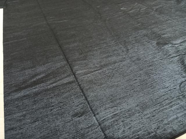 平和屋着物●男性 紬 色無地 青褐色 正絹 逸品 AABA0095zg