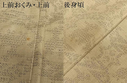 平和屋着物●結城紬　100亀甲　飛び亀甲柄　有栖川文様　正絹　逸品　AABA0099zg