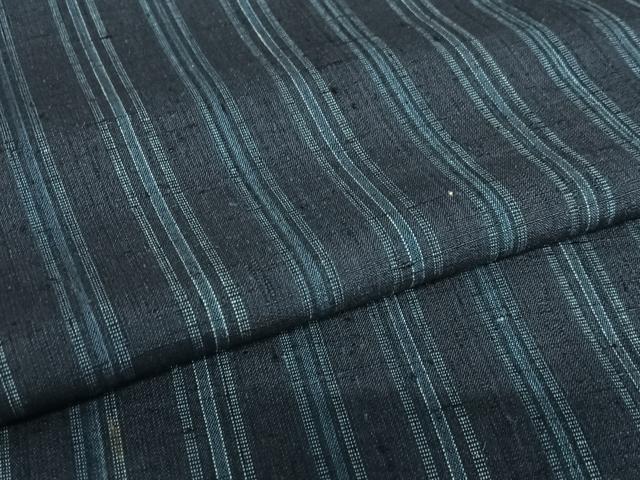平和屋着物●上質な紬 縞 正絹 逸品 AABA0105zg