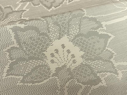 平和屋着物●本場大島紬 白大島 更紗花文 正絹 逸品 AABA0106zg