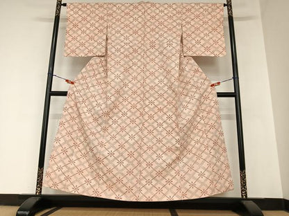 平和屋着物●上質な紬 花菱文 やまと誂製 正絹 逸品 AABA0108zg