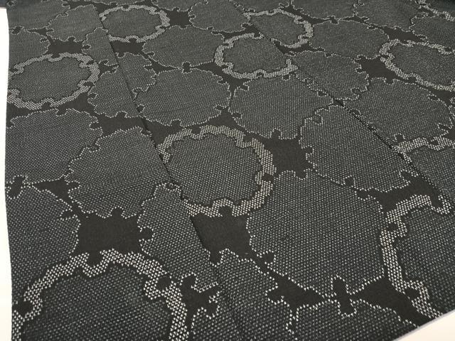 平和屋着物●白鷹お召 雪輪重ね文 正絹 逸品 AABA0117zg