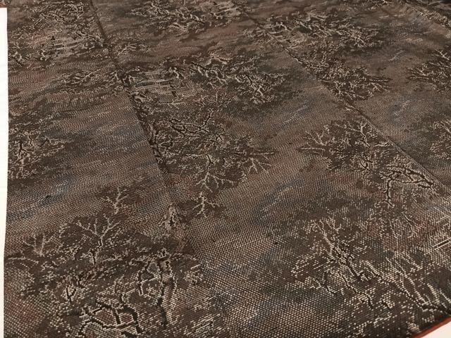 平和屋着物●上質な紬 風景文 正絹 逸品 AABA0124zg