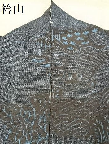 平和屋着物●結城紬 100亀甲 風景笠松花文 正絹 逸品 AABA0137zg