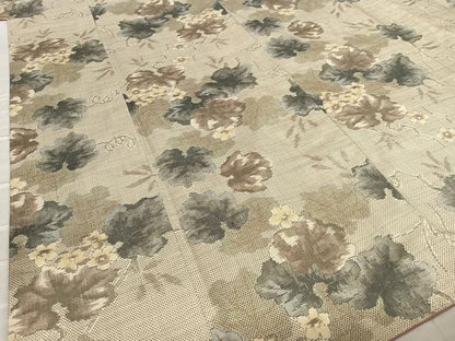平和屋着物●本場大島紬 白大島 一元7マルキ 総絣 草花文 正絹 逸品 AABA0140zg