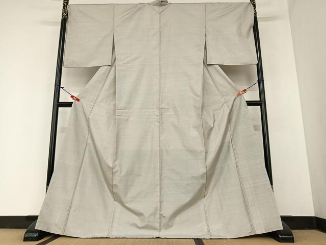 平和屋着物●本場縞大島紬 白大島 正絹 逸品 AABA0154zg