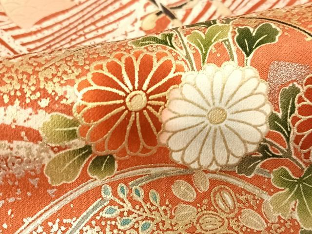 平和屋着物●豪華振袖 駒刺繍 御所車花文 暈し染め 金彩 正絹 逸品 AABA0176zg