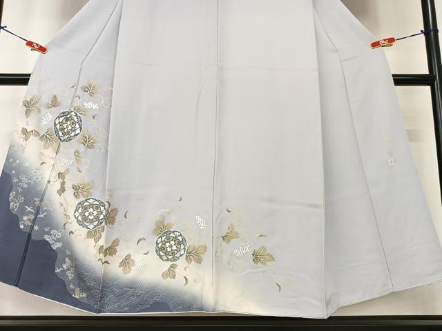 平和屋着物●太田洋 訪問着 花唐草文 暈し染め 金彩 正絹 逸品 AABA0183zg