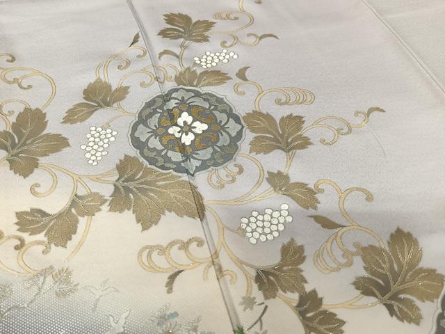 平和屋着物●太田洋 訪問着 花唐草文 暈し染め 金彩 正絹 逸品 AABA0183zg