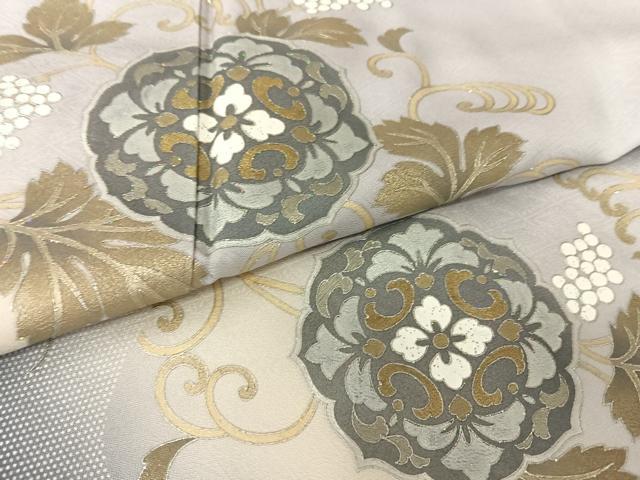平和屋着物●太田洋 訪問着 花唐草文 暈し染め 金彩 正絹 逸品 AABA0183zg