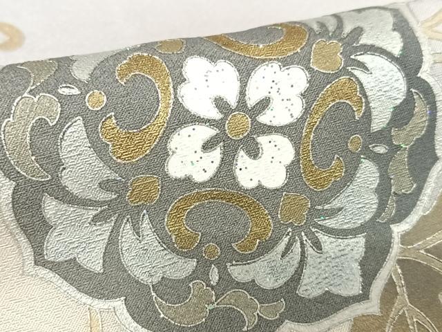 平和屋着物●太田洋 訪問着 花唐草文 暈し染め 金彩 正絹 逸品 AABA0183zg