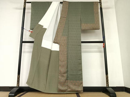 平和屋着物●訪問着　七宝花文　正絹　逸品　AABA0186zg