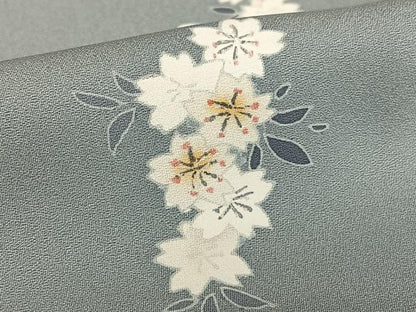 平和屋着物●訪問着　友禅　枝垂れ桜文　正絹　逸品　AABA0187zg