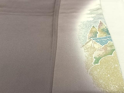 平和屋着物●訪問着 作家物 立波風景文 南蛮船 正絹 逸品 AABA0194zg