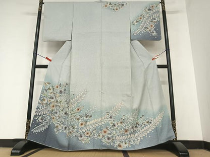平和屋着物●訪問着　辻が花　手描き　絞り　暈し染め　正絹　逸品　未使用　AABA0195zg