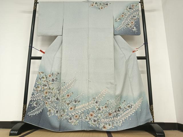 平和屋着物●訪問着　辻が花　手描き　絞り　暈し染め　正絹　逸品　未使用　AABA0195zg