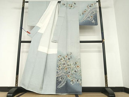 平和屋着物●訪問着　辻が花　手描き　絞り　暈し染め　正絹　逸品　未使用　AABA0195zg