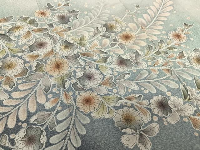 平和屋着物●訪問着　辻が花　手描き　絞り　暈し染め　正絹　逸品　未使用　AABA0195zg