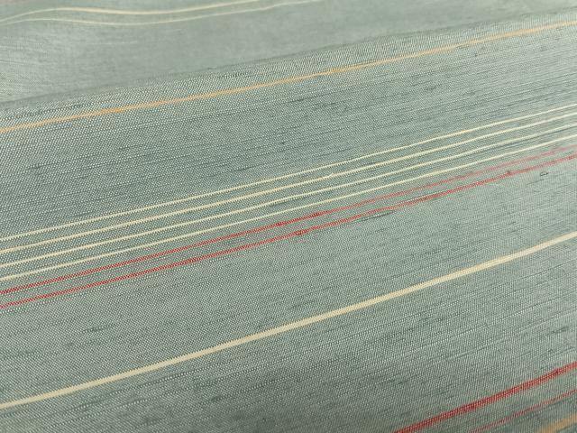 平和屋着物●上質な紬 横段文 正絹 逸品 AABA0199zg