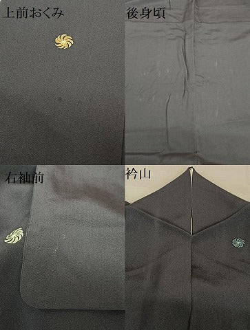 平和屋着物●訪問着 友禅 駒刺繍 風車 金彩 正絹 逸品 AABA0230zg