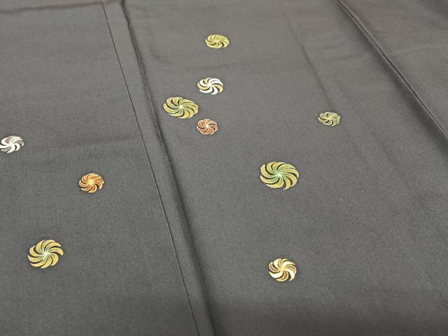 平和屋着物●訪問着 友禅 駒刺繍 風車 金彩 正絹 逸品 AABA0230zg