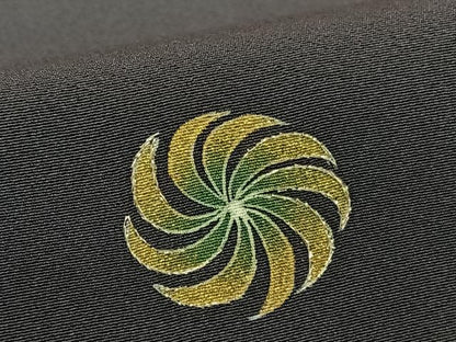 平和屋着物●訪問着 友禅 駒刺繍 風車 金彩 正絹 逸品 AABA0230zg