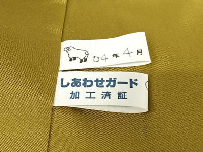 平和屋着物●紬 訪問着 道も織 ロートン織 正絹 逸品 AABA0232zg